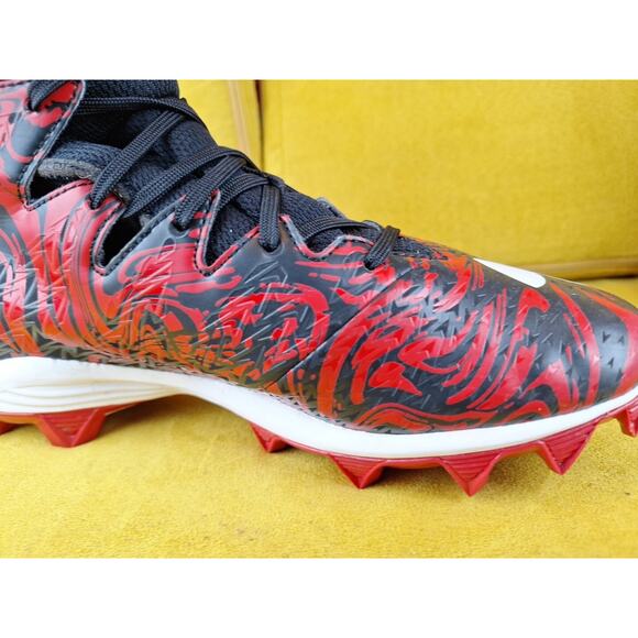 Under Armour Highlight Clutchfit Cleats Men Sz 13 Red & Black Football Shoes main image 10
